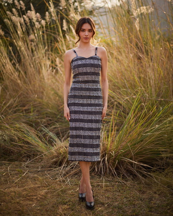 Monochrome Crest Dress