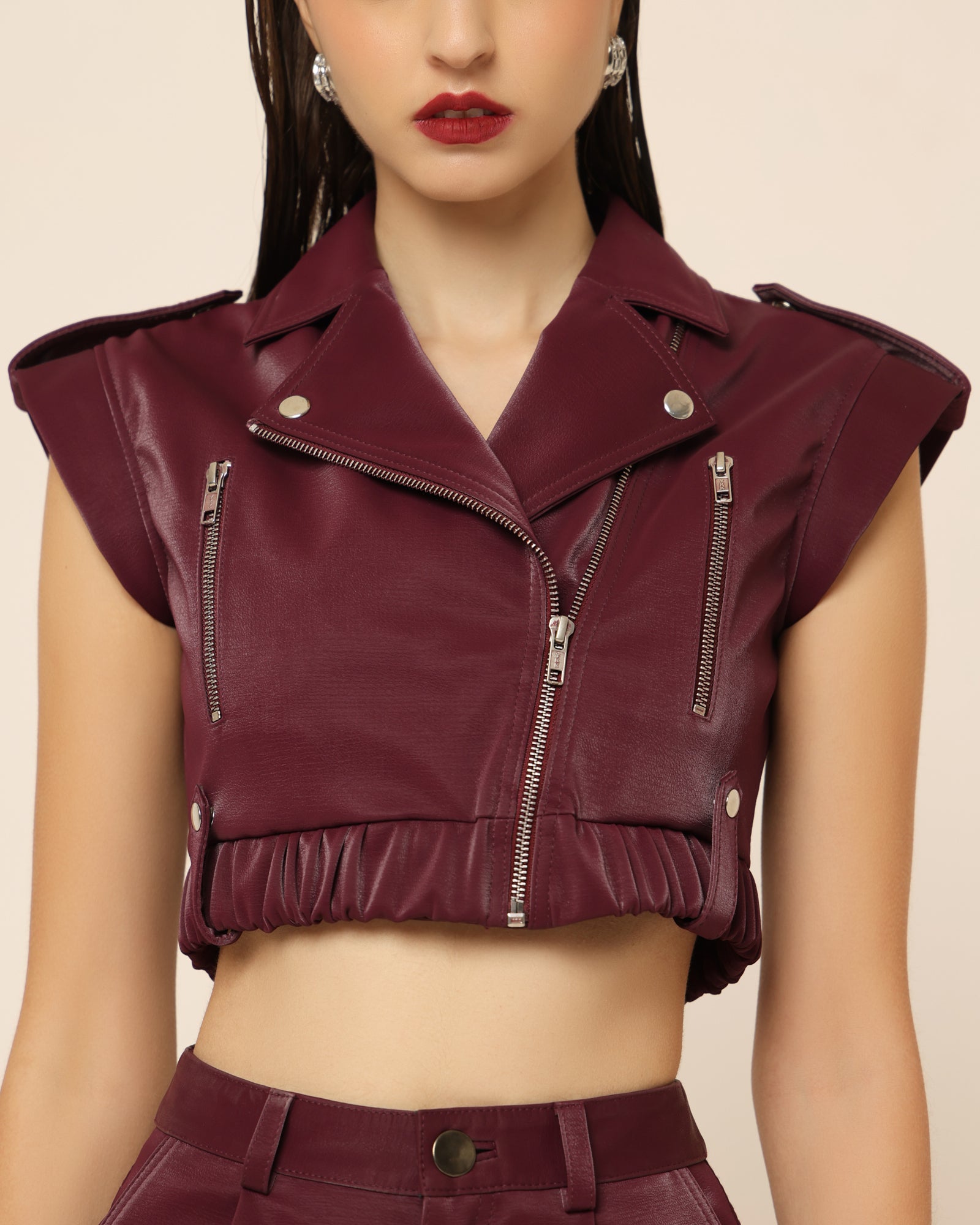 ジャケット・アウター meltthelady cropped leather like jacket Cropped Jacket For Women – Vintage Jacket