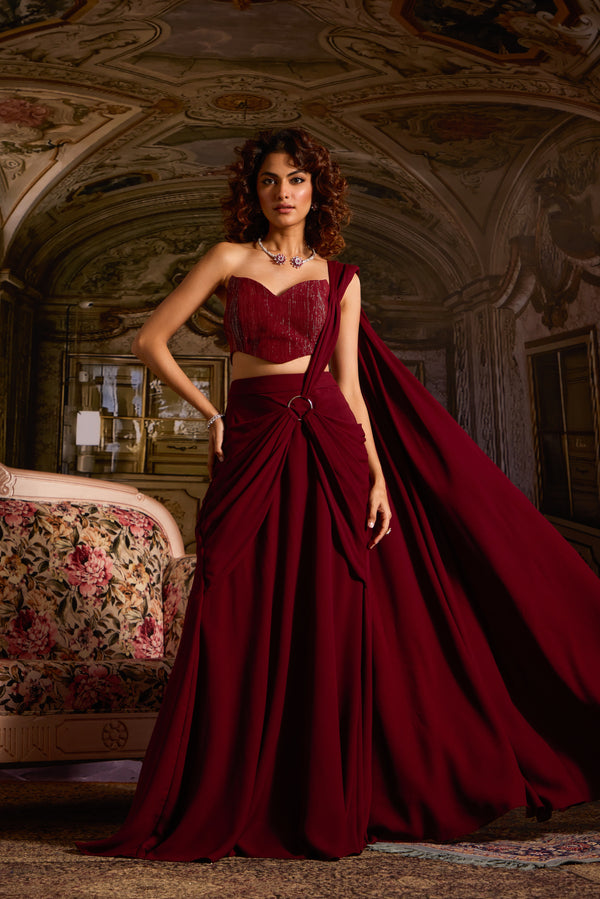 Wine Soirée Saree